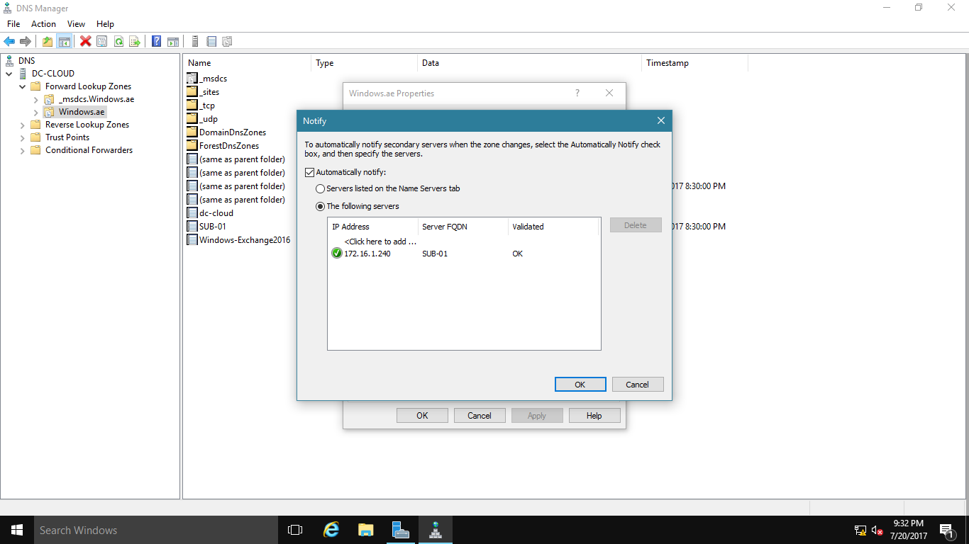 Windows Server 2016 - Configure DNS Zone Transfer